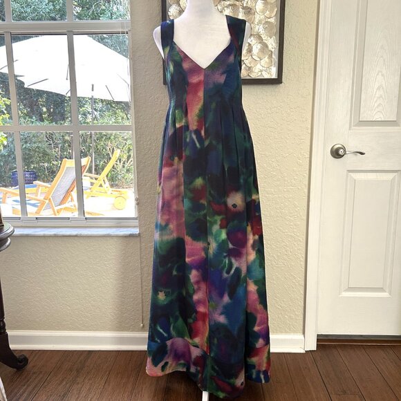 Anthropologie watercolor Maxi Dress - Picture 3 of 9